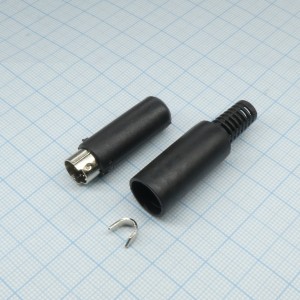 KLS1-294M-6B, Вилка mini DIN 6 контактов на кабель