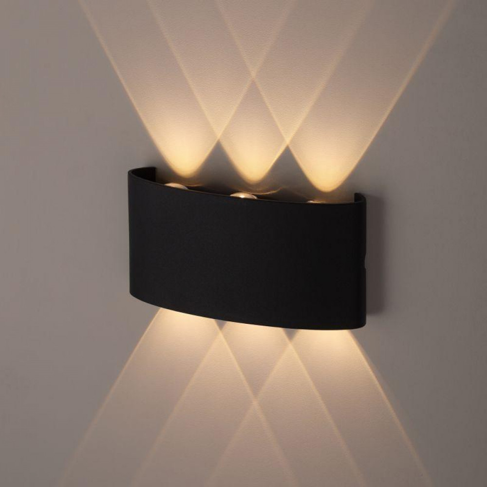 Изображение товара Светильник светодиодный настенный декоративный WL12 BK IP54 черный 6 Вт