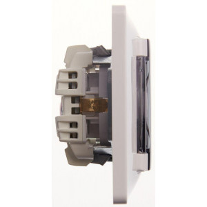 Розетка 1-м СП Glossa 16А IP44 с заземл. защ. шторки с крышкой в сборе бел. SE GSL000148