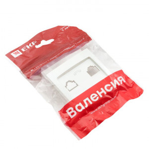 Валенсия лицевая панель розетки Phone 1-местная жемчуг EKF PROxima