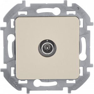 Розетка телевизионная проходная TV Inspiria 14дБ 5-862мГц механизм сл. кость Leg 673861