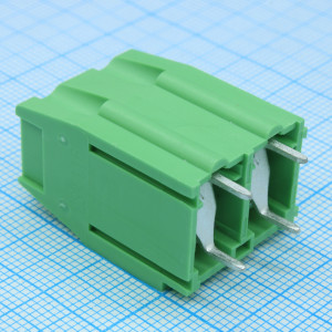 ESK116V-02P, шаг: 10.16мм, пров: 10.00мм.кв, 600V, 40A, 2 конт., винт верт., h = 29.30мм