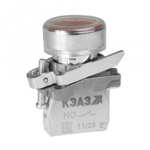 Кнопка КМЕ4210мС-красный-1но+0нз-цилиндр-IP65- 284285