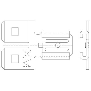 19043-0001, Клеммы TAB ADPTR .250X.032