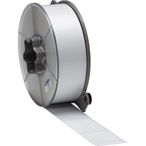 brd151869, A55-14-483 этикетки, полиэстер, цвет-белый глянцевый, размер 19,05х38,10мм, 3600 шт/рул