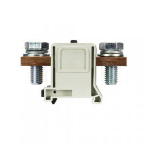 Болтовая клемма RFK 1/240 F S35, Болтовая клемма, М12, схема: болт - болт, тип фиксации провода: болт-болт, номинальное сечение: 240 мм кв., 415A, 1000V, ширина: 42 мм, цвет: серый, тип монтажа: DIN35