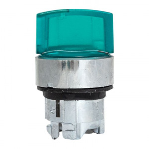 Исполнительный механизм переключателя ХB4 зеленый на 2 положения с фиксацией, с подсветкой с короткой ручкой IP65 EKF XB4BD2FL-G-65