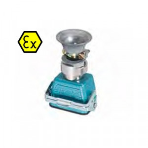 Крышка разъема Ex EX GOT GR 6 M20 09IA Z4, Крышка разъема на кабель, типоразмер 6B, взрывозащита, с уплотнителем, 1 кабельный ввод M20x1,5, с разгрузкой на изгиб, IP54, с верхним расположением, с одной защелкой, материал корпуса: цинковый сплав