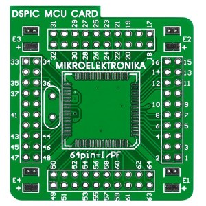 MIKROE-228, Дочерние и отладочные платы dsPICMCUcard4 empty PCB