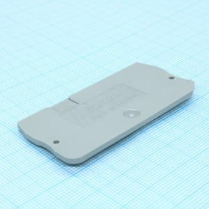 D-ST 2,5-TWIN, Концевая крышка, длина: 60,5 мм, ширина: 2,2 мм, высота: 29 мм, цвет: cерый