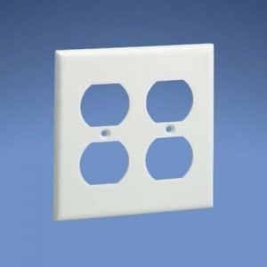 CP106IW-2G, Wire Ducting Dbl Gang 106 Dupl Screw-on Fplate