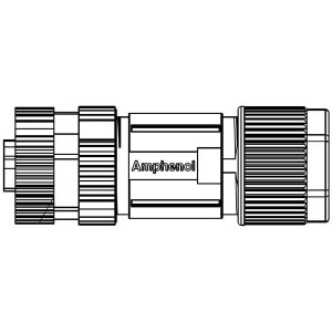 MSDS-04BFFC-SR7001, Цилиндрические метрические разъемы M12 D Code F Conn F Pin