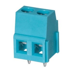 TB007-508-02BE, Фиксированные клеммные колодки Terminal block, screw type, 5.08 , horizontal, 2 poles, CUI Blue, slotted screw, PCB mount