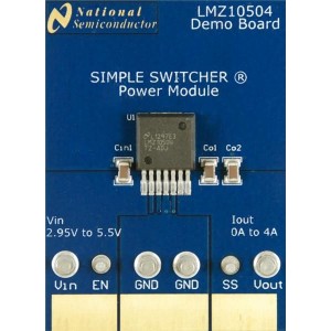 LMZ10504DEMO/NOPB, Средства разработки интегральных схем (ИС) управления питанием LMZ10504 DEMO BOARD