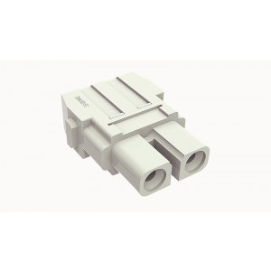 Розеточная контактная вставка DMK-002-FC, Розеточная контактная вставка, обжимная фиксация, 2 полюса, типоразмер модульный, 1000V, 40A, (обжимные контакты поставляются отдельно)