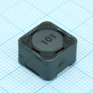 SRR1280-101M, Катушка индуктивности силовая проволочная экранированная 100мкГн ±20% 1кГц 18Q-Фактор феррит 2.1A 150мОм по постоянному току лента на катушке