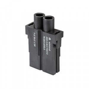 Розеточная контактная вставка FLE BUC 2 5K, Розеточная контактная вставка, обжимная фиксация, 2 полюса, типоразмер FLEX, 2,8/5,5kV, 20A, (обжимные контакты поставляются отдельно)