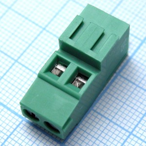 DG500H-5.0-02P-14-00A(H), Винтовой клеммный блок c рельефной обоймой, 2 контакта. Серия DG500H-5.0