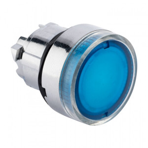 Исполнительный механизм кнопки XB4 синий плоский возвратный без фиксации, с подсветкой EKF PROxima(кр.10шт) [XB4BW-B]
