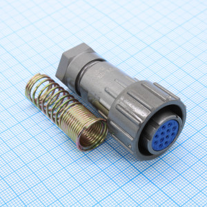 FQ18-12TK-10, Кабельная розетка, 12 контактов