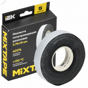 MIXTAPE PRO Изолента полупроводящая резиновая 0,76х19мм 5м 13 IEK MT7-IZ33-C076-19-05