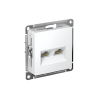Розетка компьютерная 2-м AtlasDesign RJ45+RJ45 кат.5E механизм лотос SE ATN001385