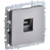 Розетка компьютерная СП RJ45 кат.5E BRITE РК10-БрС сталь IEK BR-K10-1-K46