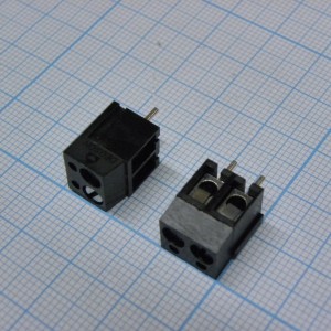 DG300-5.0-02P-13-00A(H), Винтовой клеммный блок с защитой провода, 2 контакта. Серия DG300-5.0