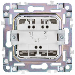 SKANDY Выключатель 2-клавишный 10А SK-V04T титан IEK SK-V20-0-10-K48