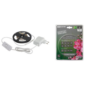 Комплект светодиодной лентыSMD2835-60LED/м-12 В-4,8 Вт/м-IP20-6000 К (3м), 18 Вт SQ0331-0224