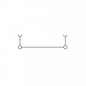 Клемма проходная, болтовой зажим, 2 точки подключения,  70 кв.мм, серая FER-70