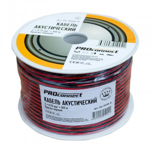 Кабель Stereo 2х0.75 Red/Black бухта (м) 01-6104-6