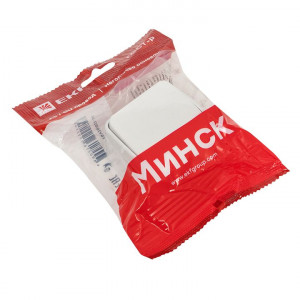 Минск Выключатель 1-клавишный ОП 10А белый Basic EGV10-021-10