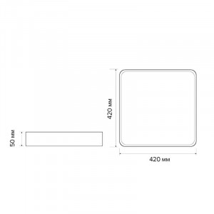 Светильник светодиодный декоративный PPB Scandic-S DIM 72Вт 3000-6500К IP20 настенно-потолочный бытовой диммир. GR/W 5037397