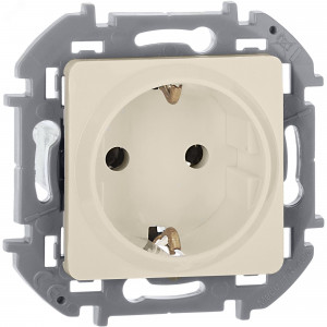 Розетка 1-м СП Inspiria 16А IP20 250В 2P+E немецк. стандарт механизм сл. кость Leg 673721