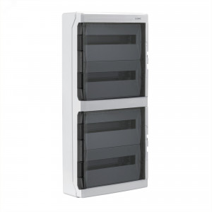 Щит настенный с дверцей 72 модулей IP65 серый с   клеммным блоком 63А RB72W6TGD