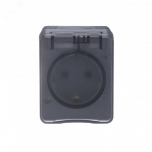 Розетка 1-м ОП AtlasDesign Profi54 16А IP54 250В с заземл. защ. шторки антрацит SE ATN544045