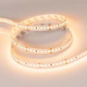 Лента RT 2-5000 24V Warm3000 3x (2835, 840 LED, LUX) 020392(B), Гибкая лента LUX, светодиоды smd 2835, 168 шт/м (840шт на 5м), белая плата 10 мм, скотч 3М. Цвет ТЁПЛЫЙ 2900-3100K. Питание 24V, мощность 17 Вт/м (85 Вт на 5м), угол 120°, цветопередача CRI>85. Размеры 5000х10x1.5мм. Мин.отрезок 41.67мм, 7 светодиодов. Це