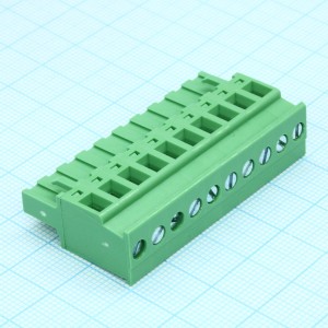 2EDGKA-5.08-10P-14-00A(H), Разъемный клеммный блок 10 контактов шаг 5.08мм