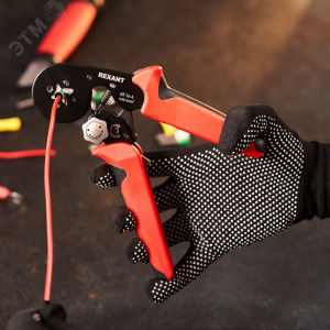 HT-16-4, Кримпер для обжима штыревых наконечников 0.08-16.0 мм2 с регулятором прижимного усилия