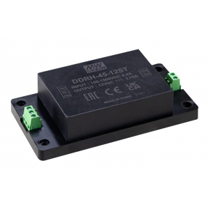 DDRH-45-15ST, DC-DC, 45Вт, вход 150…1500 В DC, выход 15В/3А, КПД=85%, изоляция 4000В DC, максимальная емкостная нагрузка 3000мкФ, 135х70х32мм, -40...+80°С, на шасси