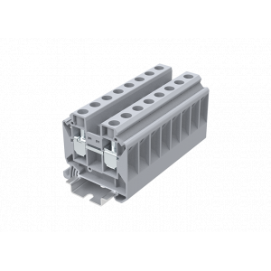 Проходная клемма TU16-2-GY, Проходная клемма, тип фиксации провода: винтовой, номинальное сечение: 16 мм кв., 76A, 1000V, ширина: 12,2 мм, цвет: серый, тип монтажа: DIN35