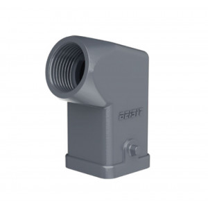 Крышка разъема H3A-SO-2P-PG11, Крышка разъема на кабель, типоразмер 3A, без уплотнителя, 1 отверстие с резьбой для кабельных вводов PG11, с боковым расположением, без защелки (упоры под одну защелку), материал корпуса: алюминиевый сплав