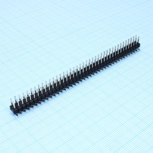 DS1022-2X40MF17XB-B, Соединитель штыревой, вилка на плату для поверхностного монтажа прямая, шаг 2,54мм