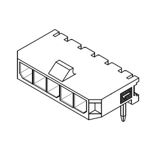 43650-0502, Проводные клеммы и зажимы HDR RA SMT SNGL 5P W/PCB peg locks