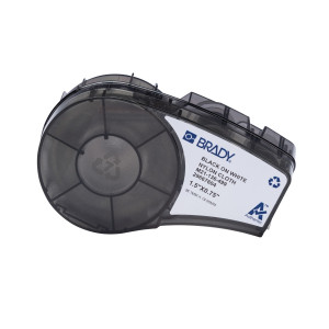 brd152093, M21-136-499 этикетки, нейлоновая ткань В-499, размер 38.10х19.05 мм, черный на белом, 91 шт. в упак. (M210, M210-LAB)