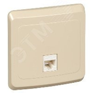 Розетка компьютерная 1-м СП Этюд RJ45 кат.5E крем. SE KOMC-001K