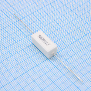 SQP5000R91JBP, Резистор керамический цементный аксиальный (SQP) 5Вт 0.91Ом ±5%