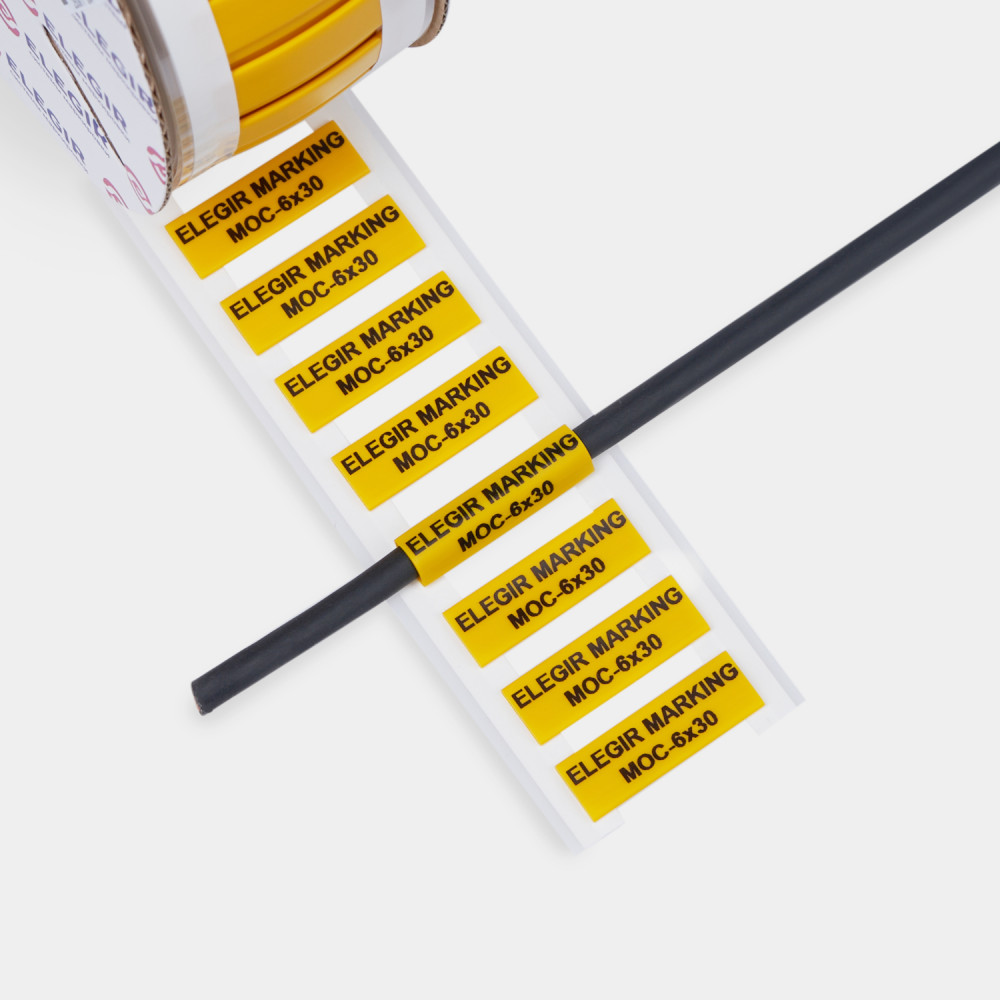 Изображение товара Маркер овальный MOC-6-30-Y для маркировки проводов и кабелей
