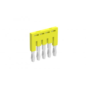 Соединительная перемычка TJB5.2-5, Соединительная перемычка, 5 полюсов, изолированная, вилочная, для клемм: TP/TU/TC, цвет: желтый